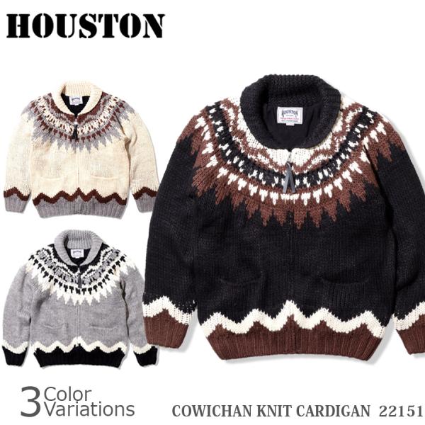 HOUSTON（ヒューストン） COWICHAN KNIT CARDIGAN カウチン ニット カー...