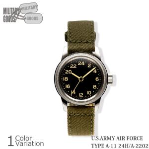 M.R.C. WATCH CO. WW2 REPLICA U.S.ARMY AIR FORCE TYPE A-11 24H パイロットウオッチ 24時間標示 【中田商店】 A-2202｜swat