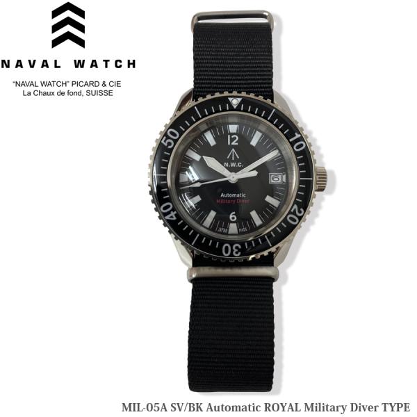 NAVAL WATCH MIL.-05A SV/BK Automatic ROYAL Militar...