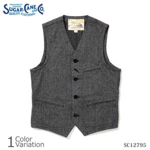シュガーケーン　コバート　ワークベスト　サイズ42 SUGAR CANE シュガーケーン SC12795 ブラック コバート ワークベスト