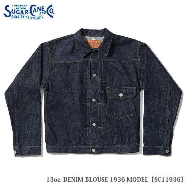 SUGAR CANE &amp; Co. 13oz. DENIM BLOUSE 1936 MODEL SC1...