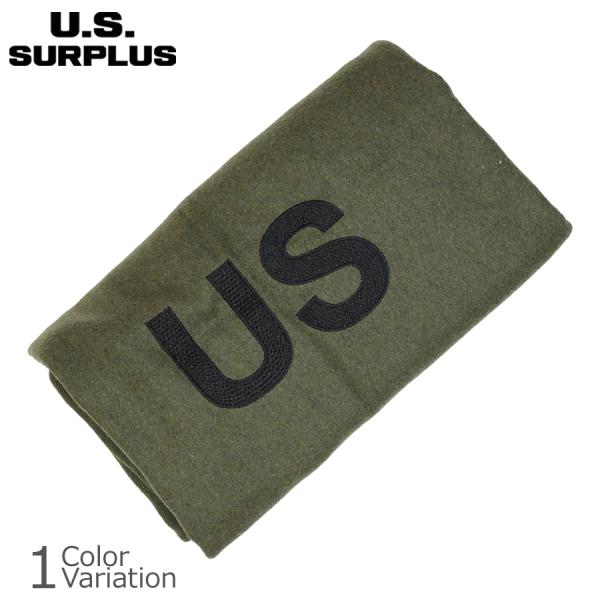 U.S SURPLUS（ＵＳサープラス） 米軍放出未使用品 ウール毛布 U.S.刺繍入り