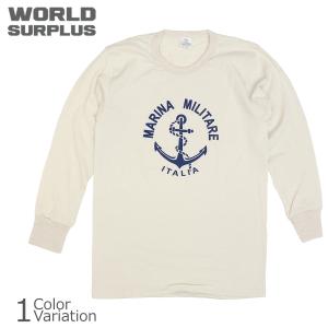 WORLD SURPLUS（ワールドサープラス） イタリア軍実物 ロングスリーブシャツ 長袖Tシャツ...