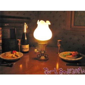 ミニチュア　12V照明　フロストグラスの卓上ランプ　YL1008　HO-786A33　ドールハウス用