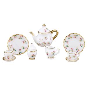 ミニチュア　ロイターミニチュア　二人のコーヒーセット　チェリー　RP1565-6　ドールハウス用