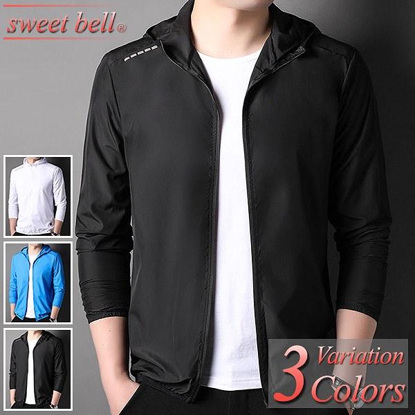 UVカット パーカー メンズ ラッシュガード UVパーカー UPF50+ 薄手 冷感 涼しい おしゃ...
