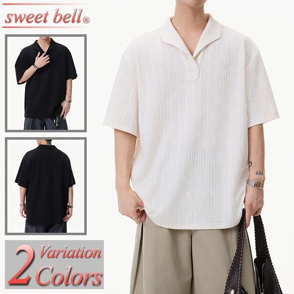 Tシャツ メンズ カットソー 半袖 春 夏 Vネック ポロシャツ ブランド 人気 薄手 涼感 涼しい...