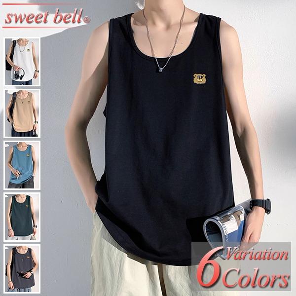 Tシャツ メンズ ノースリーブ タンクトップ カットソー 春 夏 薄手 袖なし 大きいサイズも充実【...