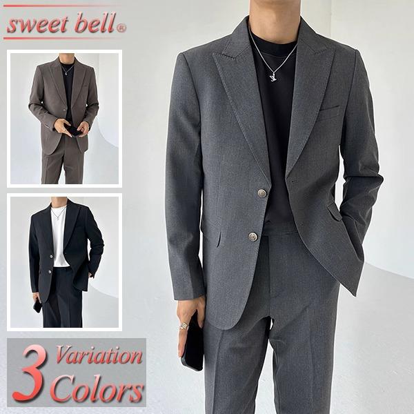 スーツ メンズ セットアップ シングル カジュアル ビジネス 2つボタン 結婚式 春 夏 秋 冬 オ...
