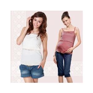 授乳口付きレーシーキャミソール【クララ】マタニティタイプ　授乳服＆マタニティウェア