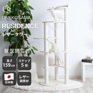 猫家族 突っ張り強化設計 倒れない キャットタワー 木製 支柱極太 丈夫