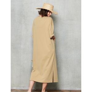 マタニティワンピース ロング ルームウェア T...の詳細画像5