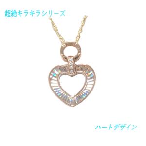 予約/在庫】【ハート】ギヨシェ彫り×プチレインボー K18YGハートピアス