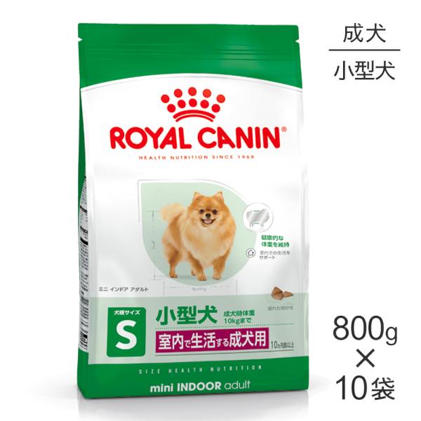 【800g×10袋】ロイヤルカナン SHN ミニ インドア アダルト 室内で生活する小型犬 成犬用 ...