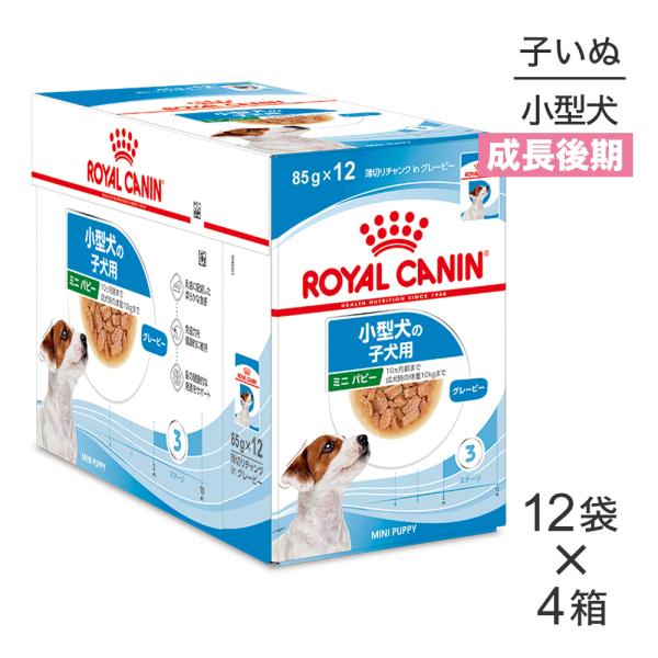【85g×48袋】ロイヤルカナン SHN-WET ミニパピー 小型犬 成長後期の子犬用 生後10ヵ月...