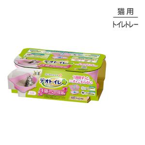 ユニ・チャーム デオトイレ 子猫〜5kgの成猫用 本体セット ツートンピンク｜sweet-pet