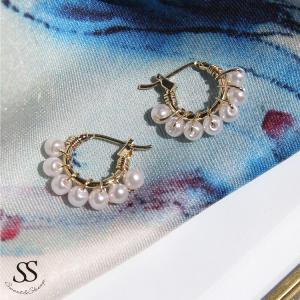 ピアス pierce レディース フープ 40代 50代 30代 20代 パール おしゃれ ゴールド アクセサリー｜sweet-sheep