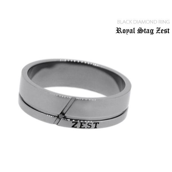 指輪 メンズ ロイヤルスタッグゼスト Royal Stag Zest クロス ブラックダイヤモンド ...