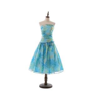 オーガンジーセットアップブルー