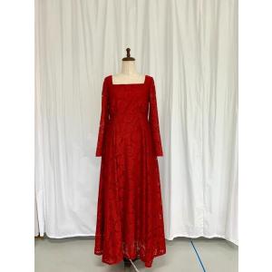 ロングスリーブ レースドレス 新柄９色 LACE06