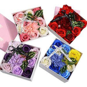 ソープフラワー 花束 ギフト ブーケ ボックスフラワー プレゼント お見舞い 造花 ローズ フラワー サプライズ 石鹸花 枯れない