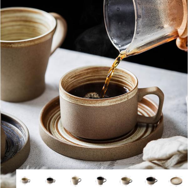 コーヒーカップ カップ ソーサー 2色 両用ソーサー 来客用 おしゃれ 上品カフェ風 ギフト プレゼ...