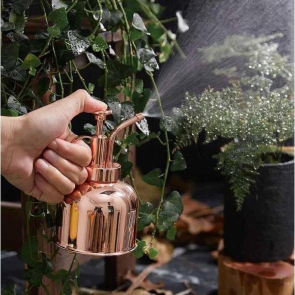 霧吹き スプレー 観葉植物 300ml ボトル 304ステンレス 園芸用霧吹き お洒落 じょうろ 園...