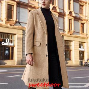 チェスターコート メンズ ロングコート スプリ...の詳細画像3
