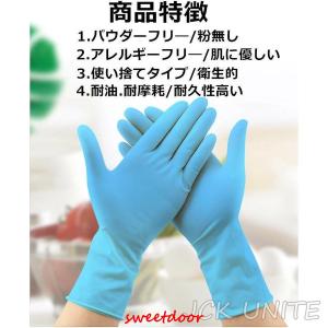 ニトリルゴム手袋 粉なし 使い捨て 合成 10...の詳細画像2