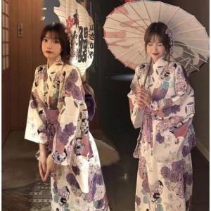 浴衣セット レディース 浴衣 ウェア伝統 花火大会 和風 紫パーソナルファッション浴衣作り帯 着付け