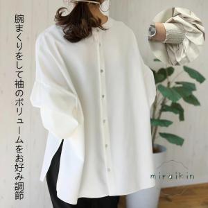 シャツブラウス 長袖 レディース Vネックシャツ おしゃれ ワイシャツ