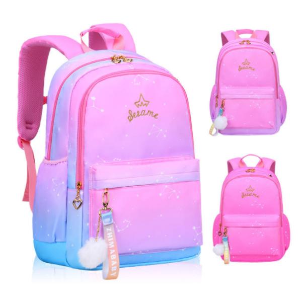 リュック 女の子 小学生 大容量　リュックサック レディース かばん リボン グラデーション カラー...