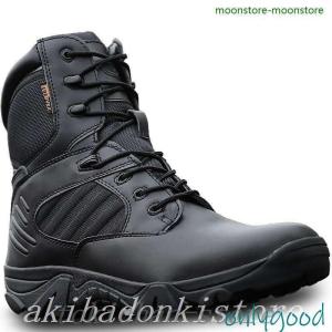 超！バイクブーツ メンズ 革 厚底 防水 ブーツ ハイカット : Only Good