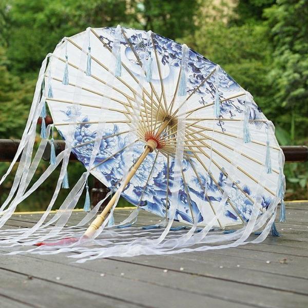 傘 女性傘 婦人傘 おしゃれ 番傘 撮影傘 結婚式 絹張りの傘 古風 写真プロップ傘 撮影傘 長傘 ...