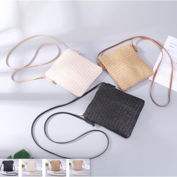 かごバッグ レディース ショルダーバッグ 斜めがけ　麦わらバッグ ピクニック 海 ビーチ 夏バッグ ...