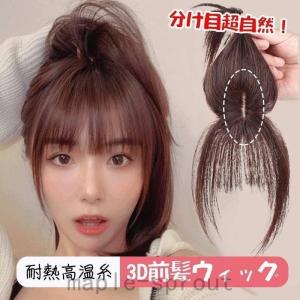 3D前髪ウィッグ 耐熱高温糸 分け目 手植え 用 ヘアピース 女性 部分ウイッグ かつら 付け毛 脱毛隠し 軽薄 白髪隠れ 増毛 前髪ウィッグ
