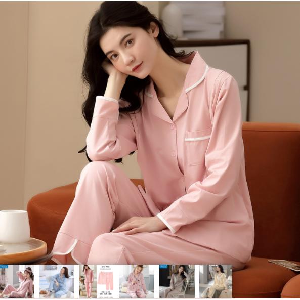 パジャマ レディース ルームウエア 夏 部屋着 綿100% 前開き 長袖 セットアップ 夏パジャマ ...