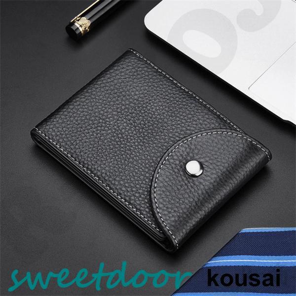 カードケース 薄型 二つ折り 免許証ケース 免許証入れ メンズ レディース 本革 スリム パスケース...