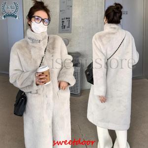 ファーコート フォックスファー ロングコート ファー レディース 冬