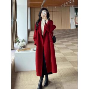 ミンクファー付きカシミアロングコート ファーコート ミンクカシミアコート フード付き レディース 冬 40代