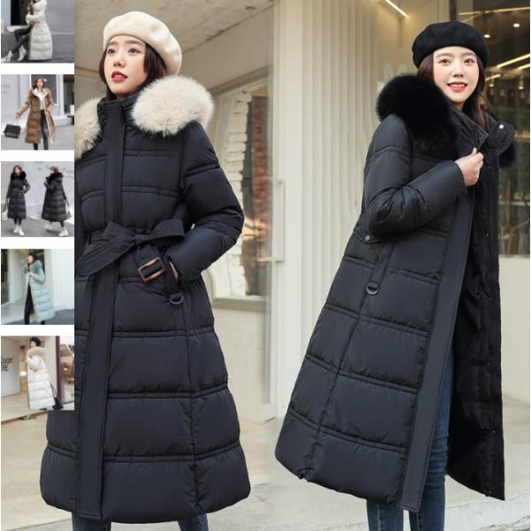 中綿コート キルティングコート レディース ロングコート アウター 冬 防寒  ファーカラー ダウン...