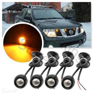 互換品 LED カーフロントグリルライト バンパーグリルフード エクストレイル用 3500用 外装装...