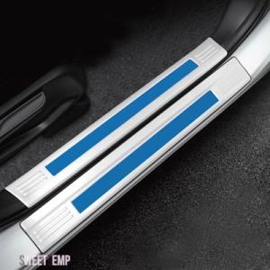 【互換品】 MG 8PCS ステンレスドアシルスカッフプレートガードプロテクターカバートリム 4 4...