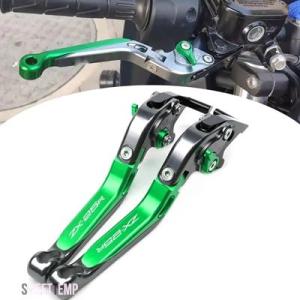 互換品 カワサキ バイク折りたたみ式伸縮調整可能クラッチブレーキレバー ZX-25R ZX 250R...