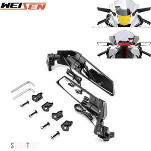 互換品 FZR600 FJR1300 R15 V3 V4 FZ6 FZ1用 調整可能回転式リアビュー...