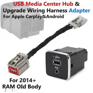互換品 2014年モデル以降のRAMクラシック用カープレイUSBメディアセンターハブアップグレードハ...