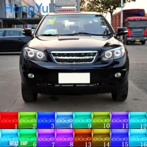 【互換品】 BYD 最新ヘッドライトマルチカラー RGB LED エンジェルアイズリングアイ DRL...