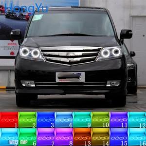 互換品 ホンダ ヘッドライトマルチカラー RGB LED エンジェルアイズリングアイ DRL RF ...