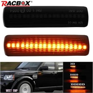 【互換品】 ランドローバー LED サイドマーカーライト流れるアンバーウィンカーランプLR2 FRE...
