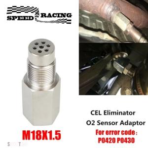 互換品 1PC M18X1.5 O2 センサースペーサーアダプタ解決 P0420 P0430 チェッ...